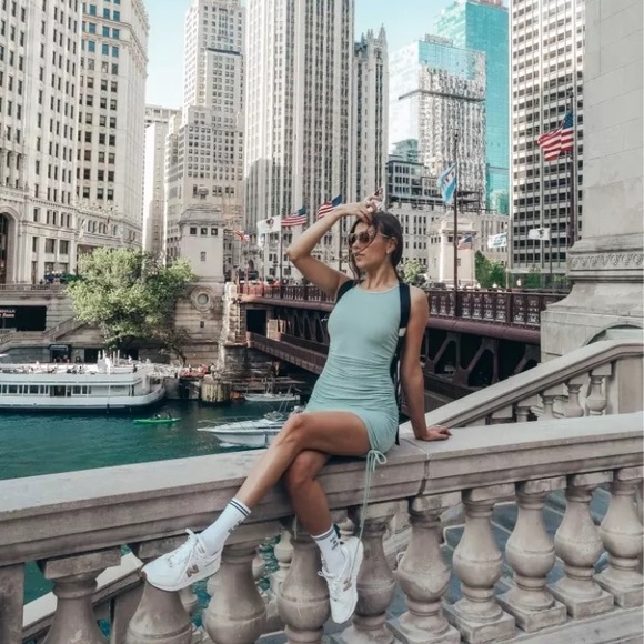 Bodycon Ruched Side Tie Dress - Picture 3 of 6